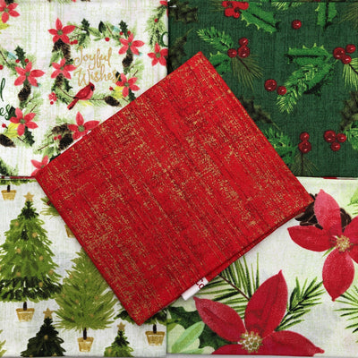 Holiday Joy Christmas Fat Quarter Bundle - Sunnyside Fabrics UK - 3 wishes, 3 wishes fabric, birds, Christmas, cotton, fat quarter, polar bear, Pre cut bundles - {{product.type}} - sunnysidefabricsuk.com