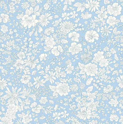 Liberty Emily Blue Sky Quilting Cotton Fabric