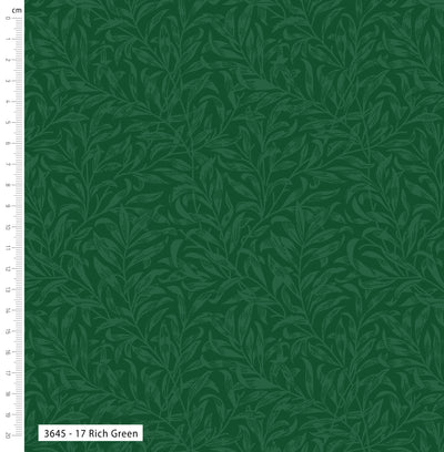 William Morris, Willow Bough Rich Green Cotton Fabric
