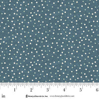 Henry Glass, Norwegian Forest Blue Dots Cotton Fabric 3553-77