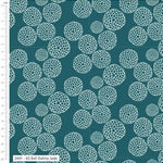 Savannah Rawson Ball Dahlia Jade  Cotton Fabric