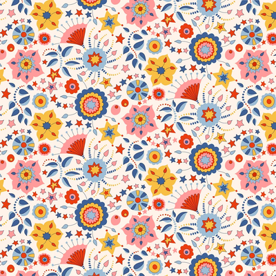 Liberty, Summer Fair, Festival Florals Pink Quilting Cotton Fabric