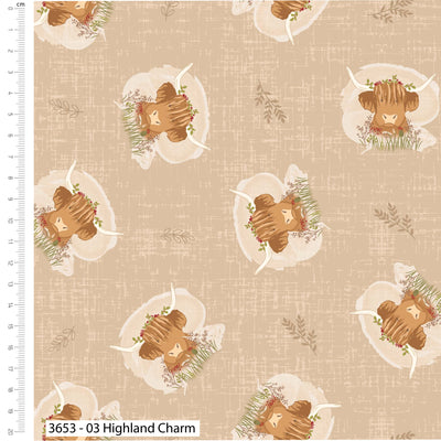 Highland Pastures, Highland Charm Cotton Fabric