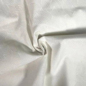 Leaf White Tone on Tone Cotton Fabric | Low Volume | Craft Cotton Company