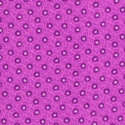 Fin Fabrics, Purple Floral Cotton Blender Fabric