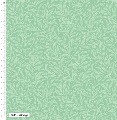 William Morris,  Sage Willow Bough  Cotton Fabric