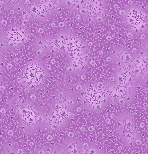 Fin Fabrics Bloom and Blend Light Purple Cotton Fabric