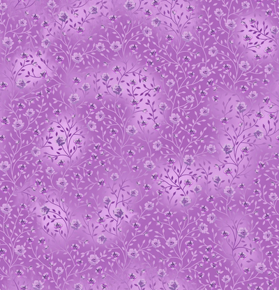 Fin Fabrics Bloom and Blend Light Purple Cotton Fabric