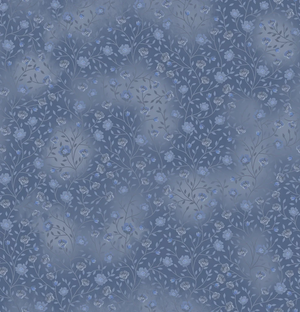 Fin Fabrics Bloom & Blend Indigo Blue Cotton Fabric