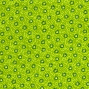 Fin Fabrics, Green Floral Cotton Blender Fabric