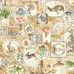 Quilting Treasures, Hunny Bunny Cotton Fabric