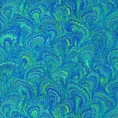 Robert Kaufman, Library of Rarities, Peacock Cotton Fabric