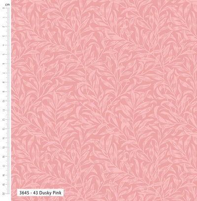 William Morris, Willow Bough Dusky Pink Cotton Fabric