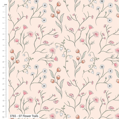 Craft Cotton Wild Flowers, Flower Trails, Cotton Fabric