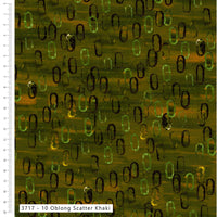 Sew Pretty Sew Mindful – Layers of Time: Oblong Scatter Khaki | Organic Cotton Quilting Fabric