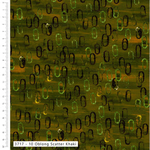 Sew Pretty Sew Mindful – Layers of Time: Oblong Scatter Khaki | Organic Cotton Quilting Fabric