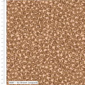 Craft Cotton Company, Leopard, Amethyst Jungle Cotton Fabric