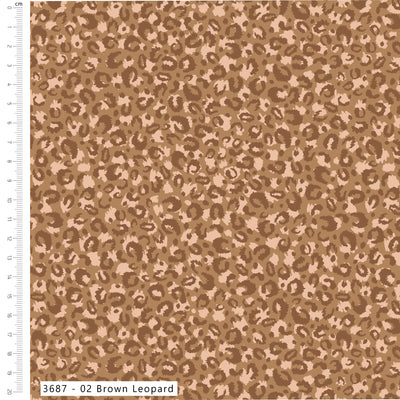 Craft Cotton Company, Leopard, Amethyst Jungle Cotton Fabric