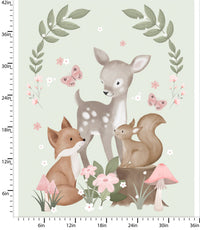 Sweet Woodland Quilting Panel | 3 Wishes Fabric | Licensed by Jo Taylor
