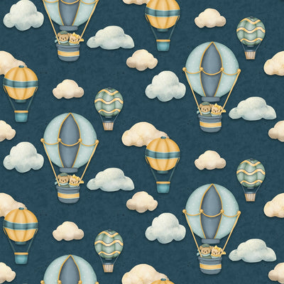 Henry Glass, Travelling Teddies Beige, Quilting Cotton Fabric 2421-44