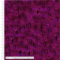 Sew Pretty Sew Mindful – Layers of Time Oblong Scatter Magenta | Organic Cotton Quilting Fabric