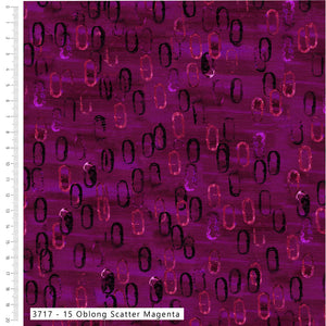 Sew Pretty Sew Mindful – Layers of Time Oblong Scatter Magenta | Organic Cotton Quilting Fabric