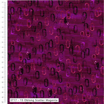 Sew Pretty Sew Mindful – Layers of Time Oblong Scatter Magenta | Organic Cotton Quilting Fabric
