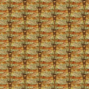Blank Quilting, Enchanted Canopy, Amber Dragonflies Cotton Fabric