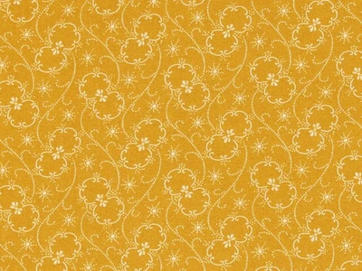 Fin Fabrics, Scroll Copper Ivory Cotton Blender Fabric