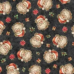 Quilting Treasures, Santa Portraits, Holly Jolly  Cotton Fabric