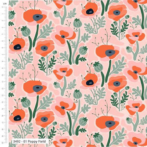 Savannah Rawson Poppy Cotton Fabric