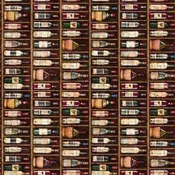 Quilting Treasures, Wine Bottle Stripe, Cork and Barrel Cotton Fabric