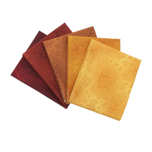 Fin Fabrics Bloom and Blend Brown to Orange  Fat Quarters Cotton Fabric