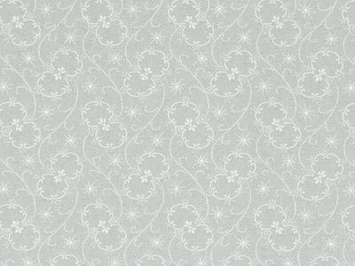Fin Fabrics, Scroll Grey Ivory Cotton Blender Fabric