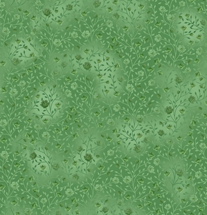 Fin Fabrics Bloom & Blend Forest Green Cotton Fabric