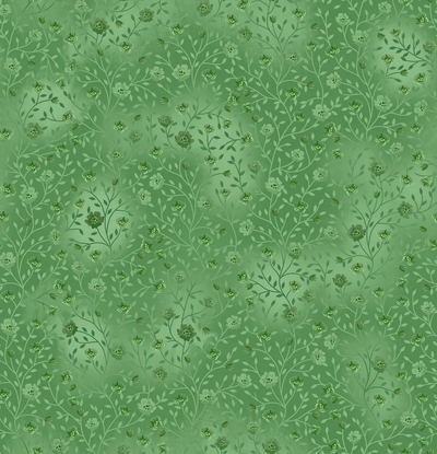 Fin Fabrics Bloom and Blend Forest Green Cotton Fabric