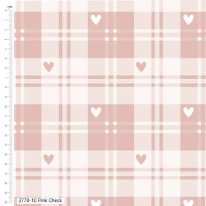 Craft Cotton Co, Toy Box Treasures, Pink Check Cotton Fabric