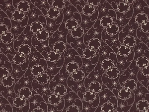 Fin Fabrics, Scroll Brown Ivory Cotton Blender Fabric