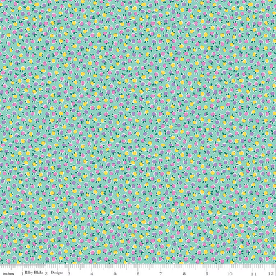 Liberty, Gifts From The Garden, Fruit Twist Blue, Quilting Cotton Fabric