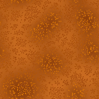 Fin Fabrics Bloom and Blend Orange Brown Cotton Fabric
