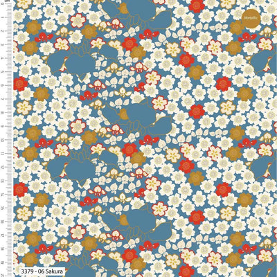 V and A, Serenity in Japan, Sakura, Cotton Fabric
