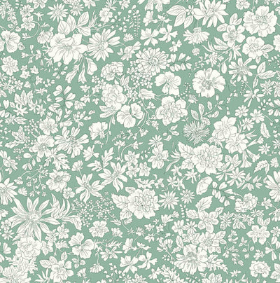 Liberty Emily Belle Olive Leaf Quilting Cotton Fabric