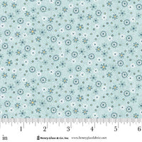 Henry Glass, Norwegian Forest Blue Floral Cotton Fabric 3547-17