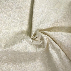 Low Volume Leaf Ivory Tone on Tone Cotton Fabric | The Craft Cotton Company