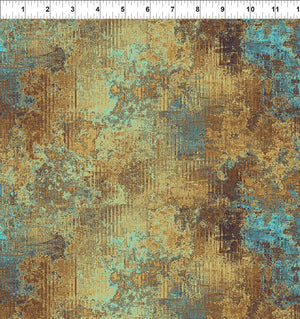 Steampunk Gold Corrosion Cotton Fabric | Steampunk Menagerie | Blank Quilting