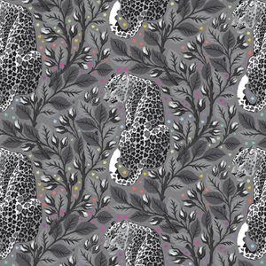 Tula Pink, Greywork, Birthmark Cotton Fabric 258 Shadow