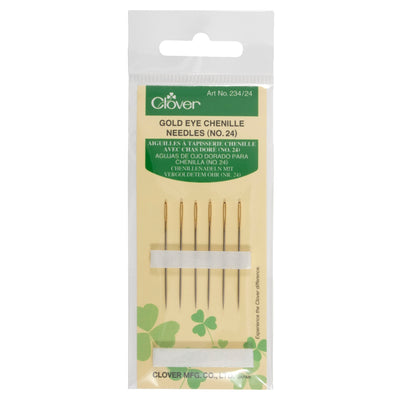 Clover Gold Eye Chenille Needles – Size 24