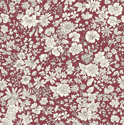 Liberty Emily Belle Claret Quilting Cotton Fabric