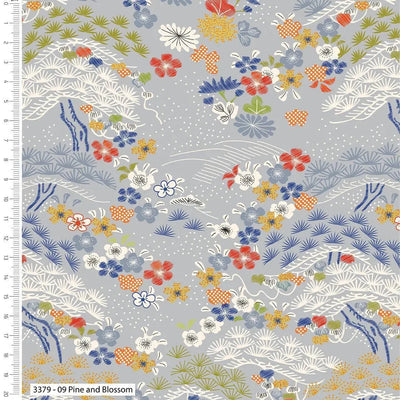V and A, Serenity in Japan, Pine and Blossom, Cotton Fabric