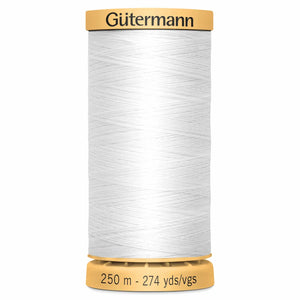 Gutermann Natural Cotton Thread White Colour 5709 250m